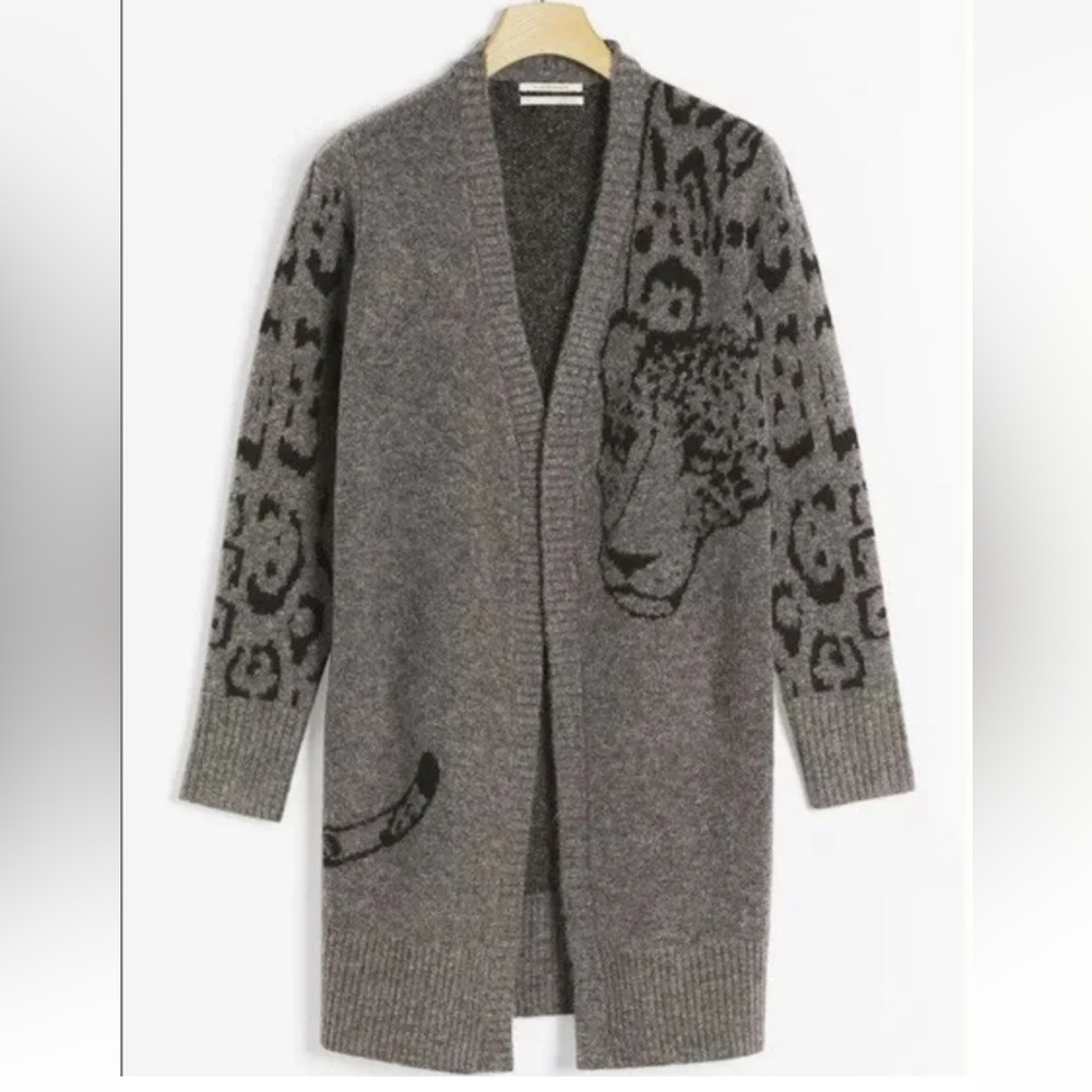 Anthropologie Averie Lucerne Leopard Cardigan